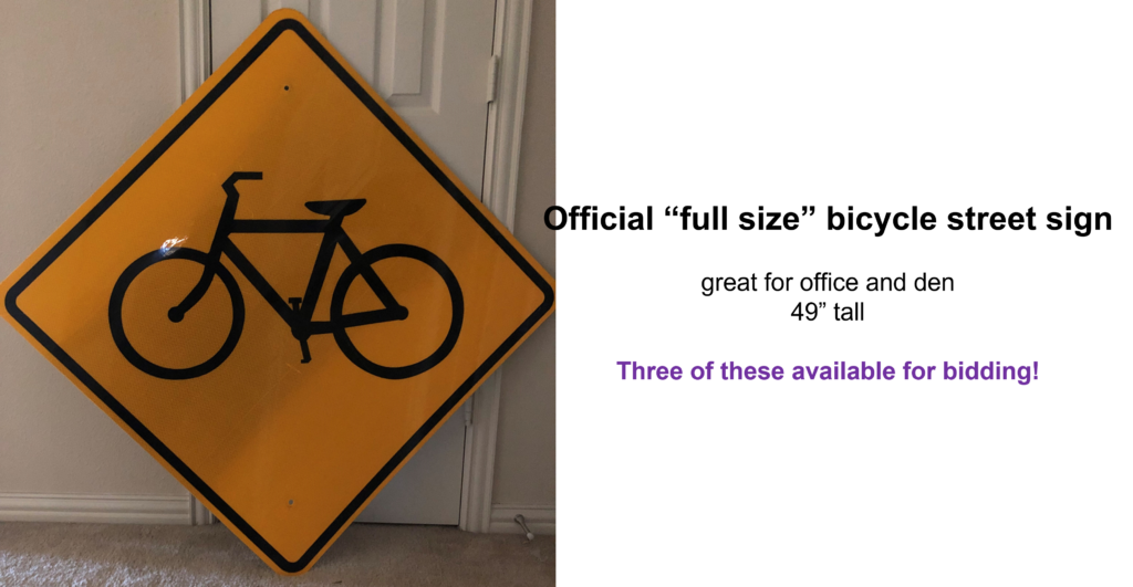 SA Bike Street Sign Shawnee Trail Cycling Club